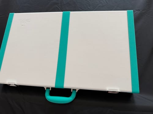 Customer photo review of Aqua & Cream PU Leather Tile Travel Case