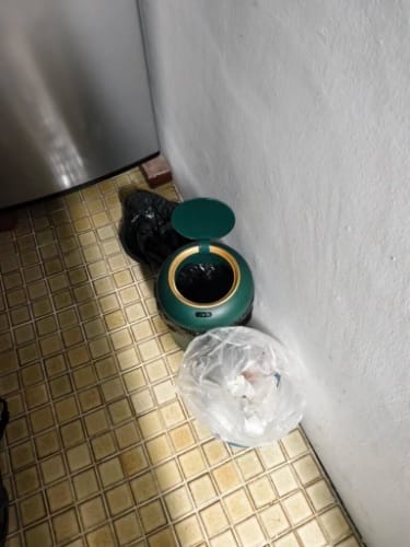 Customer photo review of Automatic Trash Can