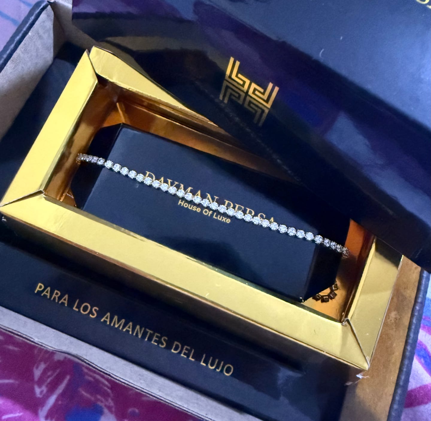 Customer photo review of Pulsera Tenis en Oro laminado 18k