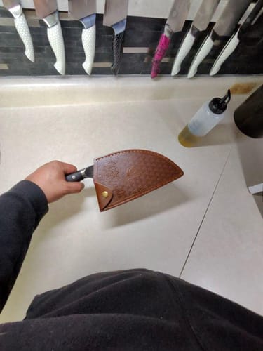 Customer photo review of Dynasty Series Cleaver Sheath