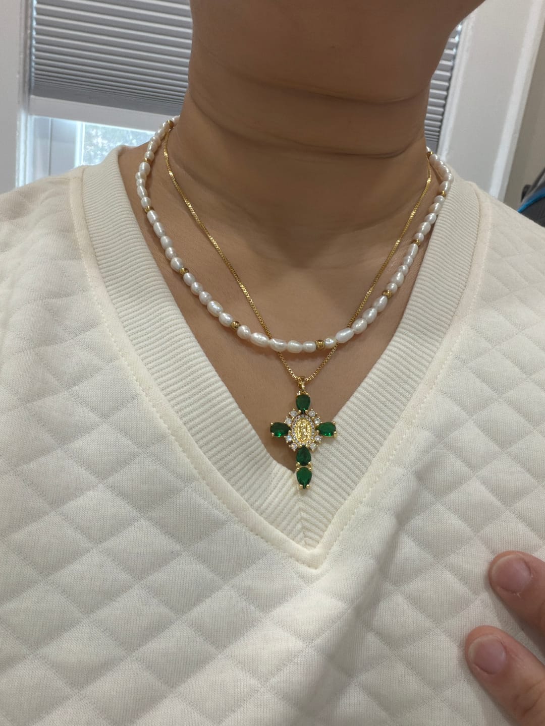 Customer photo review of Aloha Pearl and Gold Choker (Bundle)