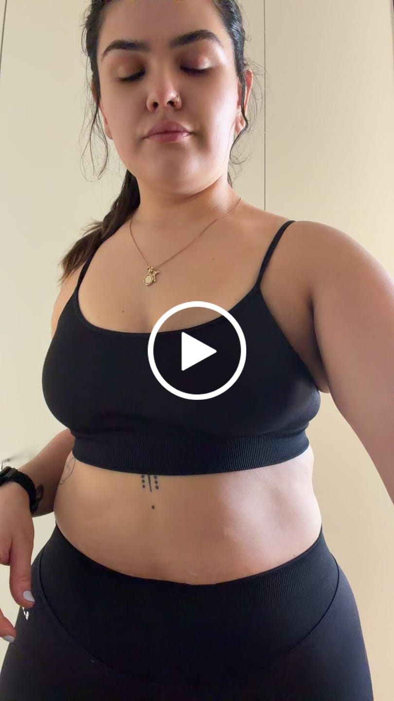 Customer video review of Sports Bra – Charcoal
