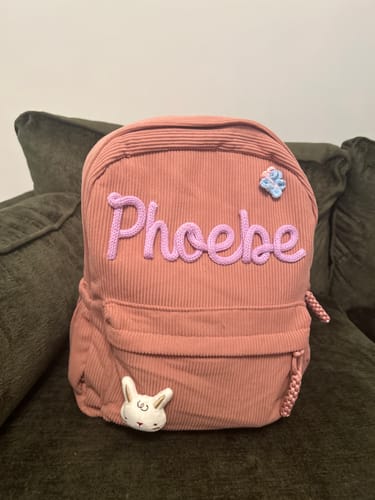 Customer photo review of K&C - Personalized Knitted Backpack