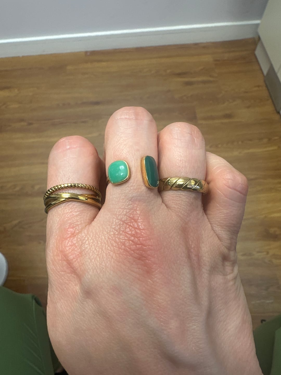 Customer photo review of Green Willow Wrap Ring