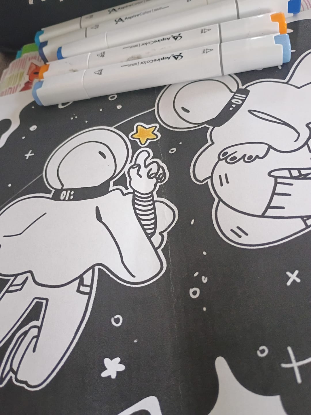 Customer photo review of Space Ghost Coloring Page PDF