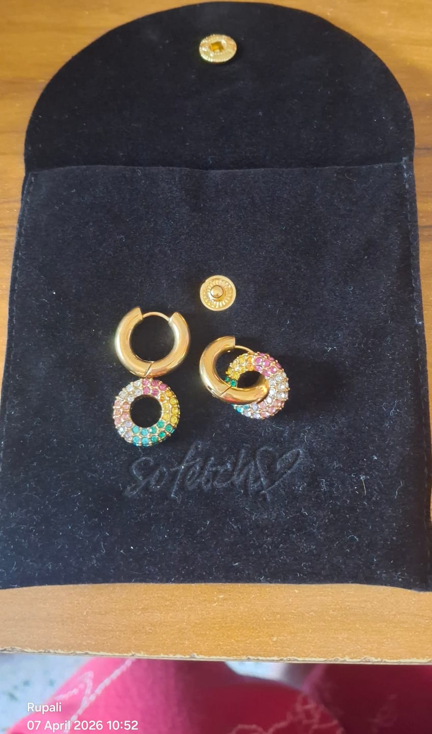 Customer photo review of The Rainbow Celine Earrings