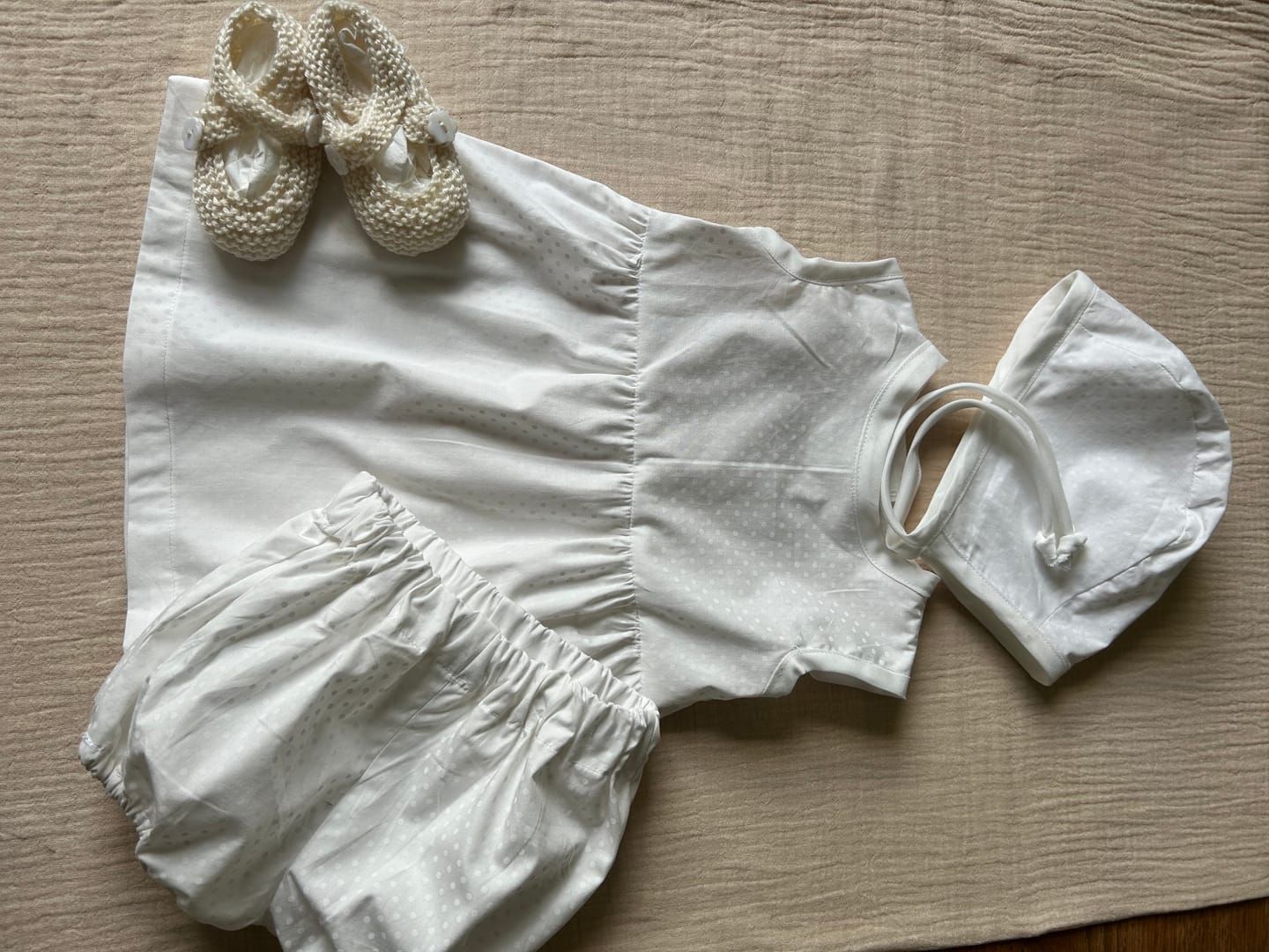 Customer photo review of Polka Dot Rose & Hubble Cotton Poplin Fabric