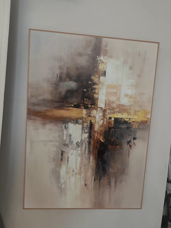 Customer photo review of Beige and Brown Abstract Wall Art #AT048