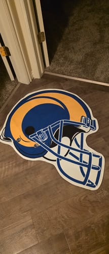 Customer photo review of Los Angeles Rams Helmet Rug
