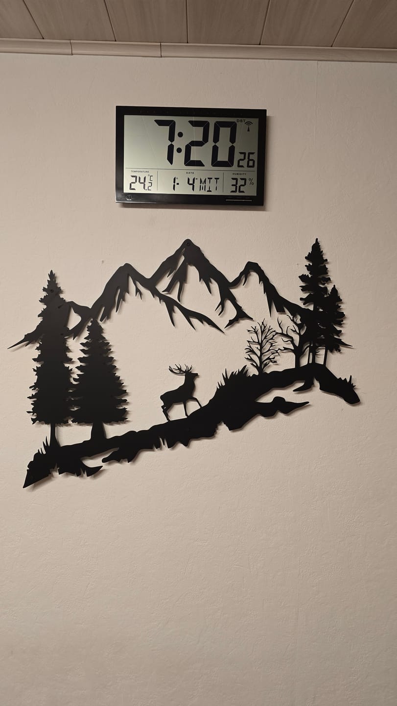 Customer photo review of Décoration Murale en Métal - Montagne et Cerf