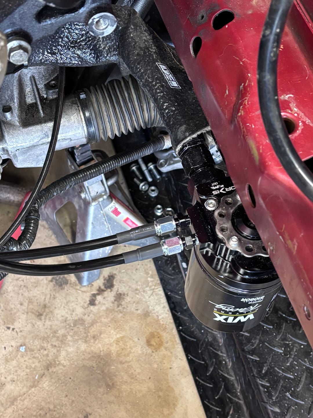 Customer photo review of Fluidworks Remote Oil Filter - Front Load Style