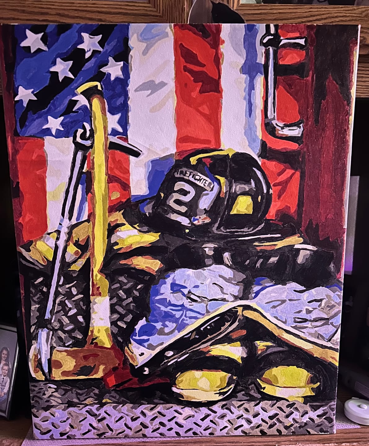 Customer photo review of A Days Work Firefighter Art