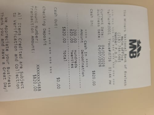 Customer submitted a bank receipt with their review for the EGR Delete Kit.