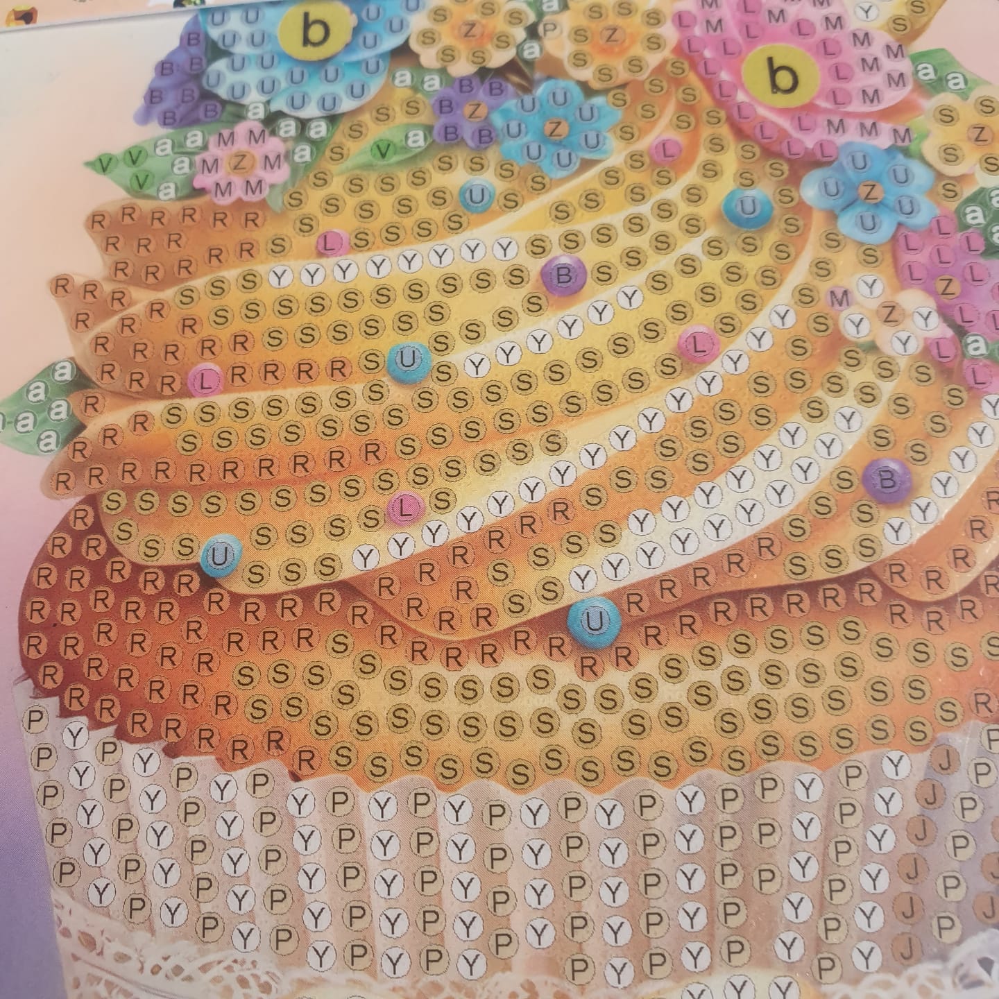 Customer photo review of Lemon Cupcake Crystal Art Card Kit 12.6cm x 17.5cm
