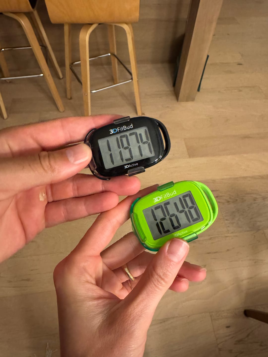 Customer photo review of Pedometer - 3DFitBud Simple Step Counter