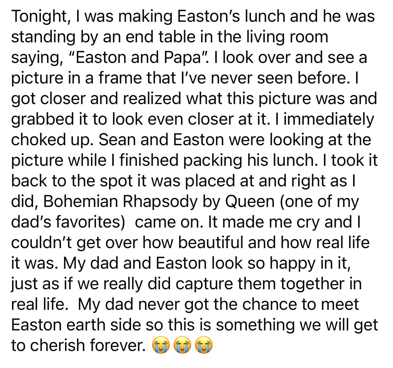Customer photo review of #1 Memorialize Artist