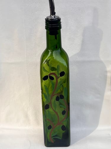 Customer photo review of Chrome Pour Spouts w/ Plastic Vent (liquor & olive oil use)
