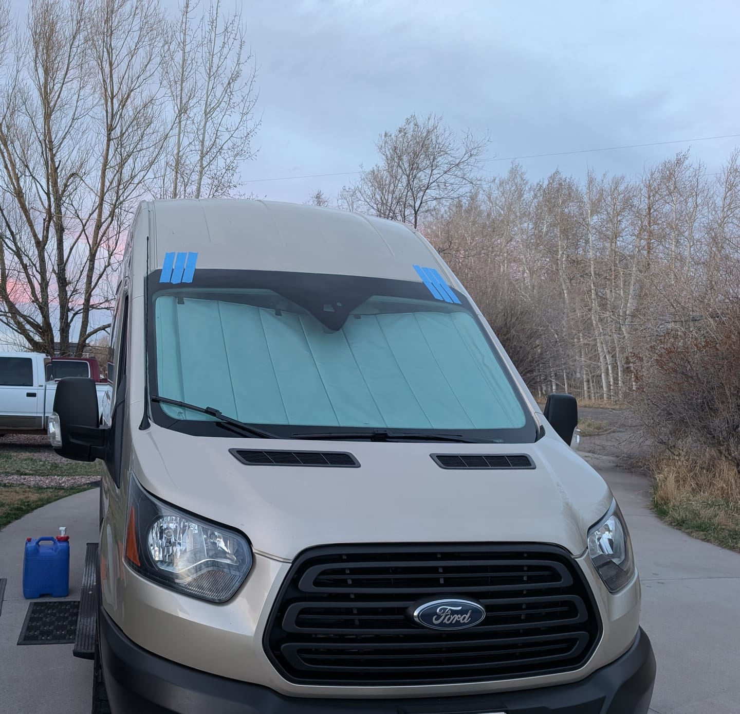 Customer photo review of Transit - Windshield Shade