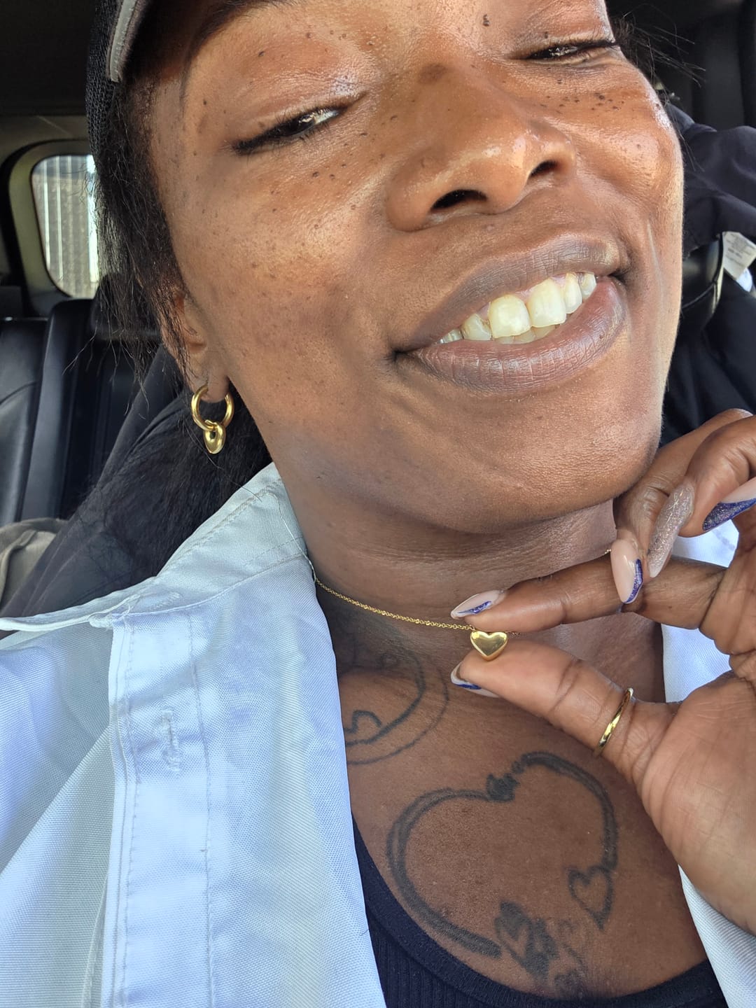 Customer photo review of Riley® Dainty Heart Necklace