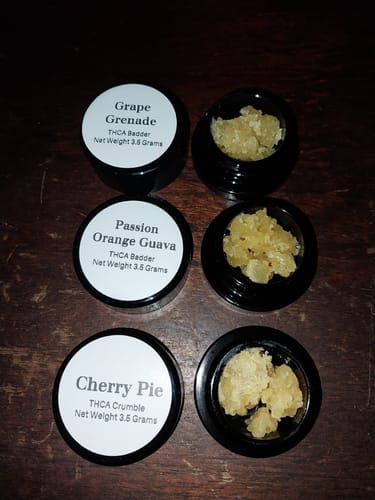 Customer photo review of Cherry Pie | THCA Crumble
