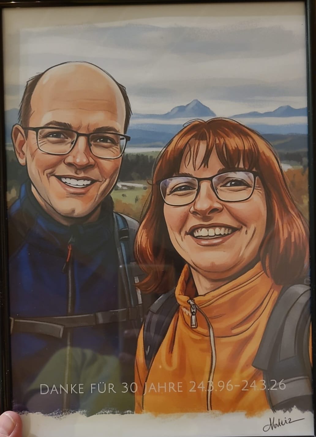 Customer photo review of ColorSketch Poster Dein Foto als handgezeichnete Karikatur