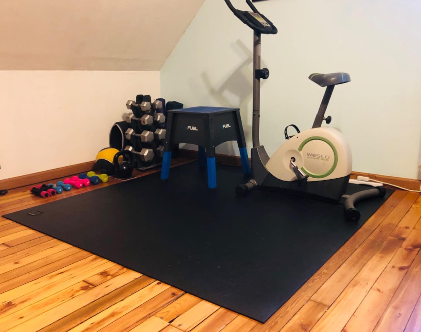Customer photo review of GXMMAT Large Exercise Mat 6'x6'