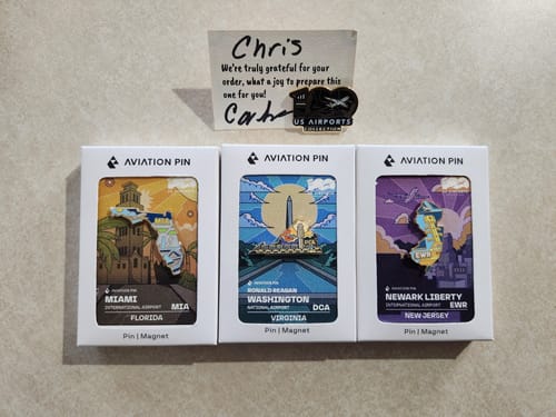 Customer photo review of DCA Airport Pin – Ronald Reagan Washington National Airport, Virginia