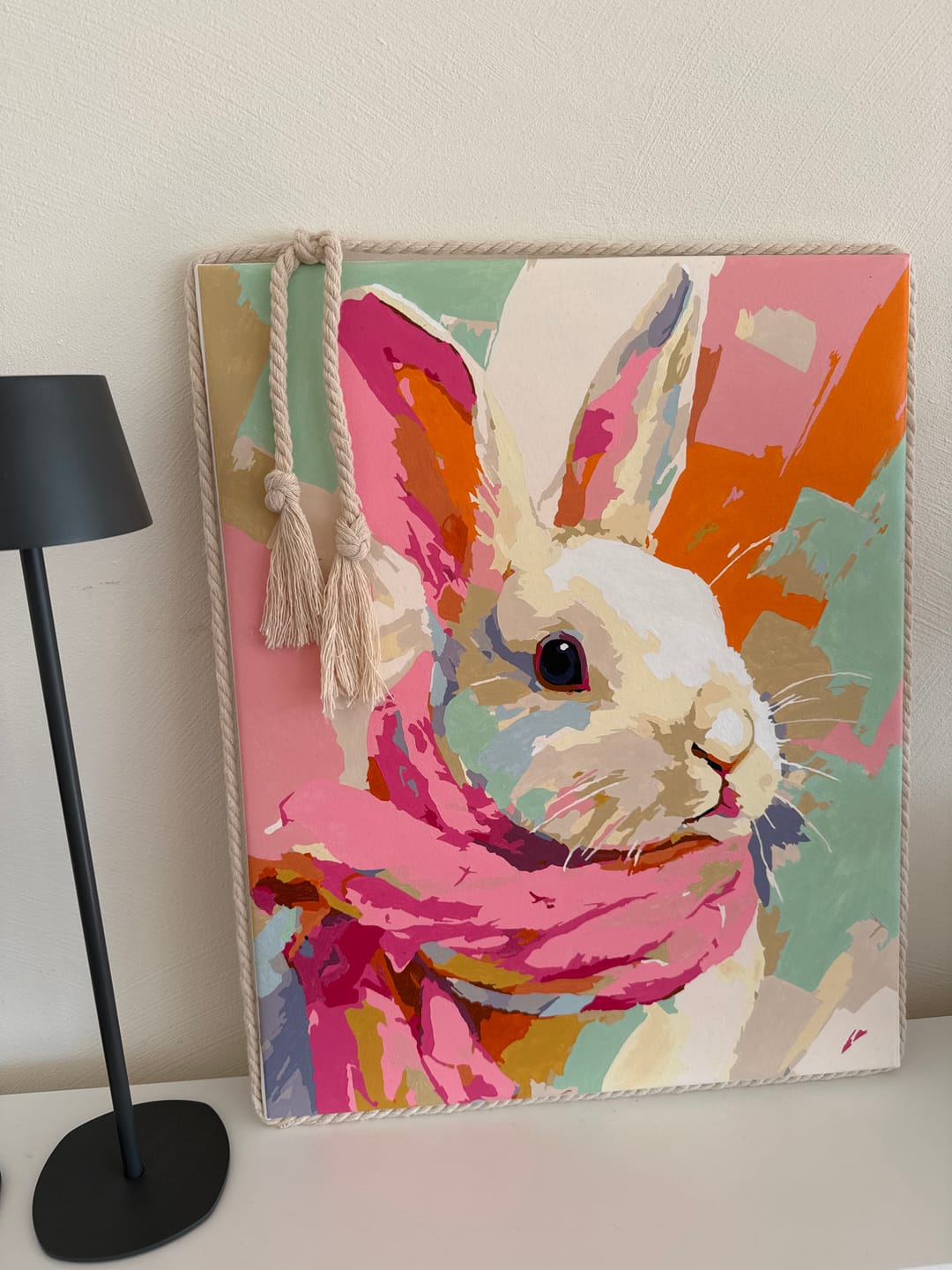 Customer photo review of Malen nach Zahlen - Pastellhase