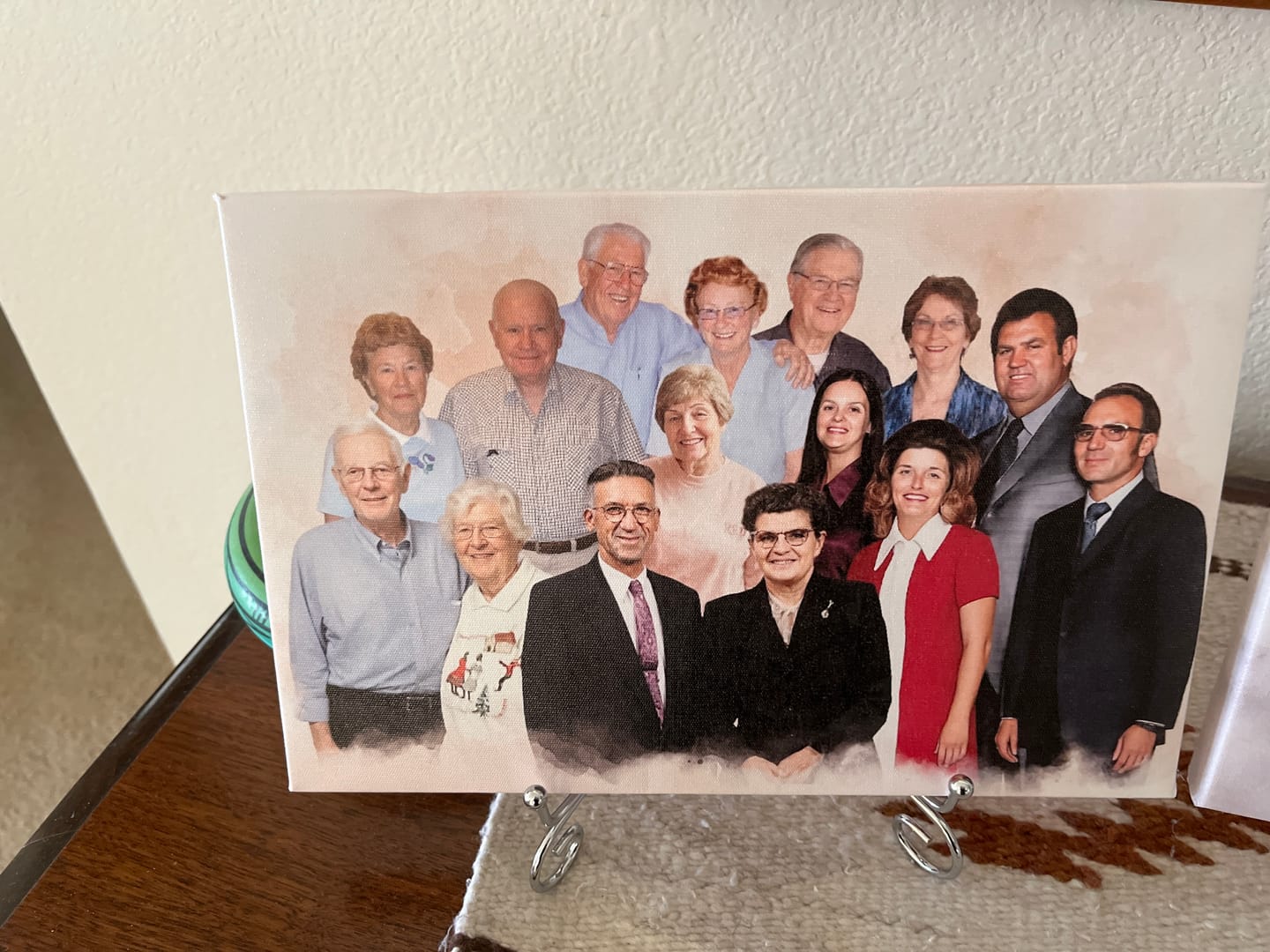 Customer photo review of Add Loved One to Photo, Family Portrait From Different Photos, Combine Photos Canvas, Christmas Gift, Memorial Gift for Dad Mom, Add Passed Away