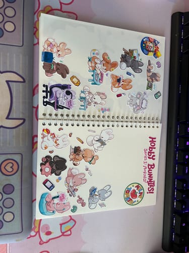 Customer photo review of Hobby Bunny Gamers Sticker Sheet