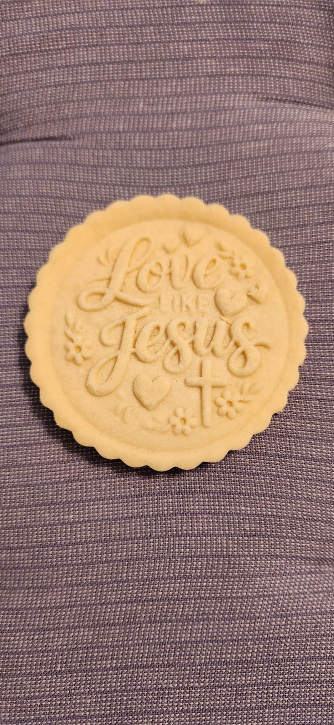 Customer photo review of Embossed Easter Cookie Stamp - Love Like Jesus
