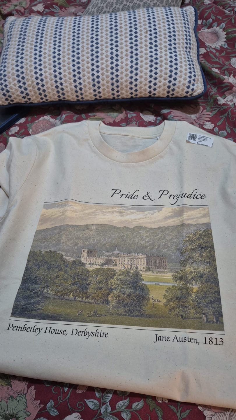 Customer photo review of Pride and Prejudice Pemberley Shirt | Comfort Colors® 100% Cotton Tee