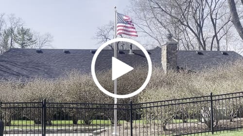 Customer video review of 15 ft. Aluminum Flagpole with External Rope Halyard Rated at 120 mph