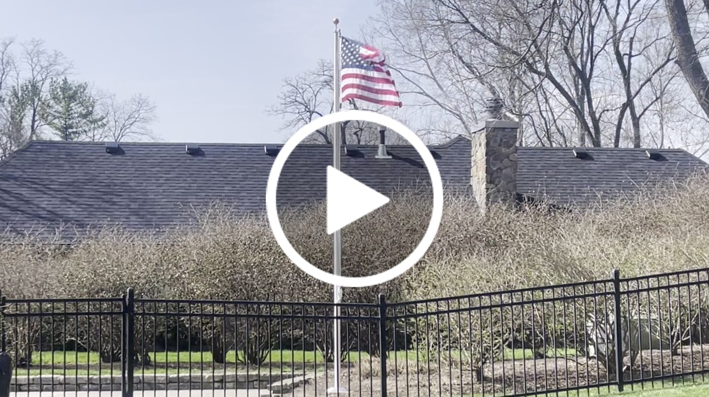 Customer video review of 15 ft. Aluminum Flagpole with External Rope Halyard Rated at 120 mph