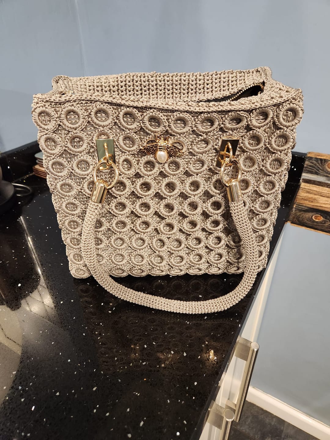 Customer photo review of CrochetPark™ Garden Bee Crochet Bag Kit
