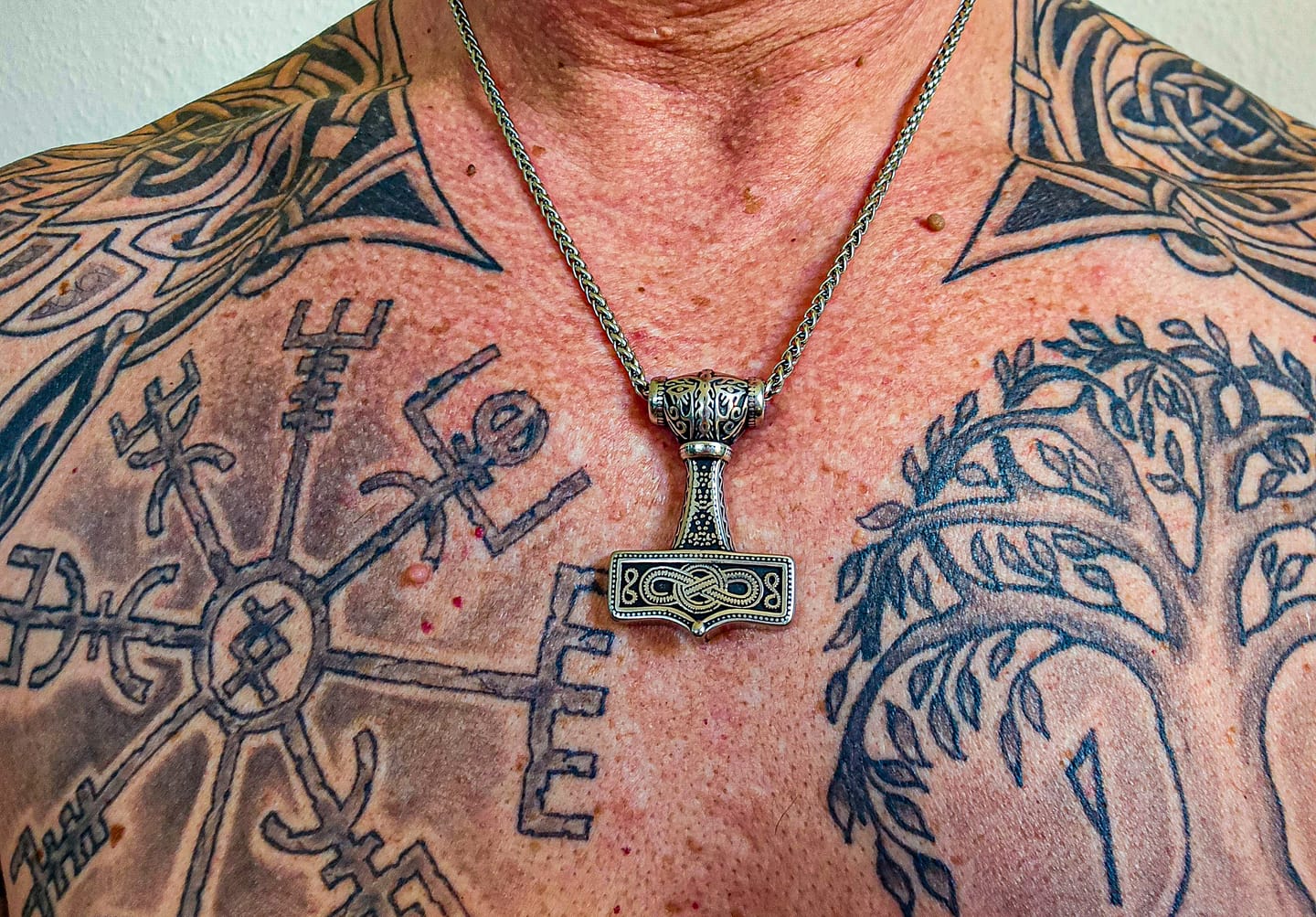 Customer photo review of Mjölnir of Asgard Necklace