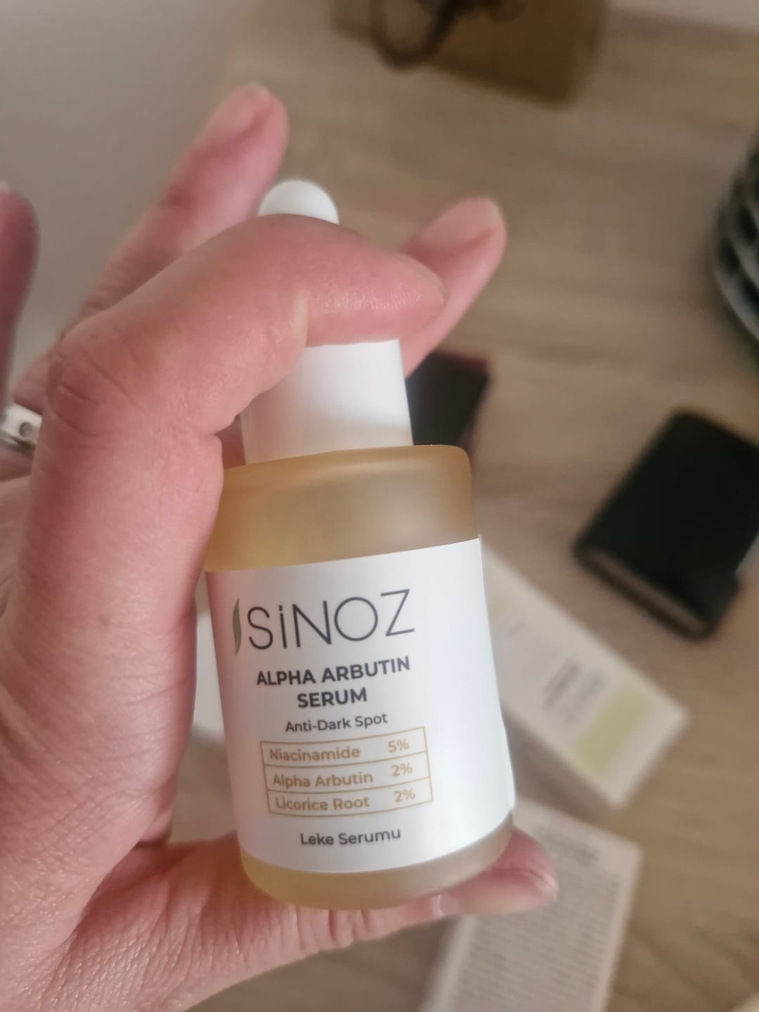 Customer photo review of Alpha Arbutin Serum