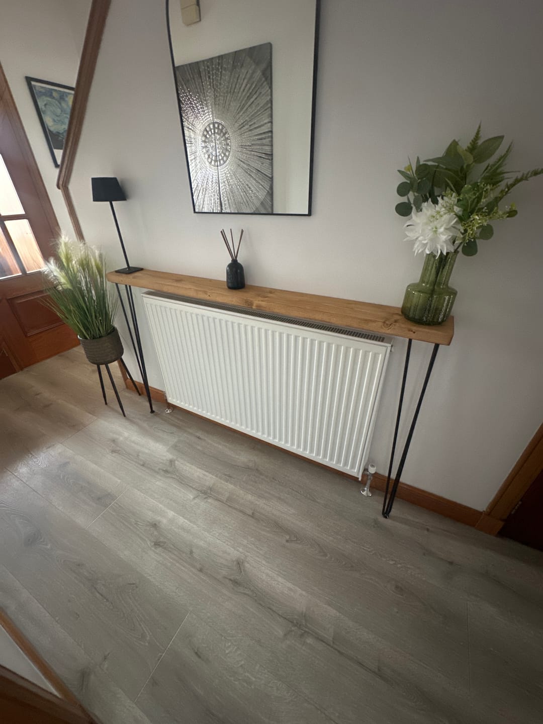 Customer photo review of Console Table 15cm Depth | Hairpin Leg
