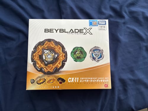 Customer photo review of Takara Tomy Beyblade X CX-11 EmperorMight DECK SET