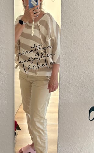 Customer photo review of Pullover RAW EDGE STRIPES - versch. Farben