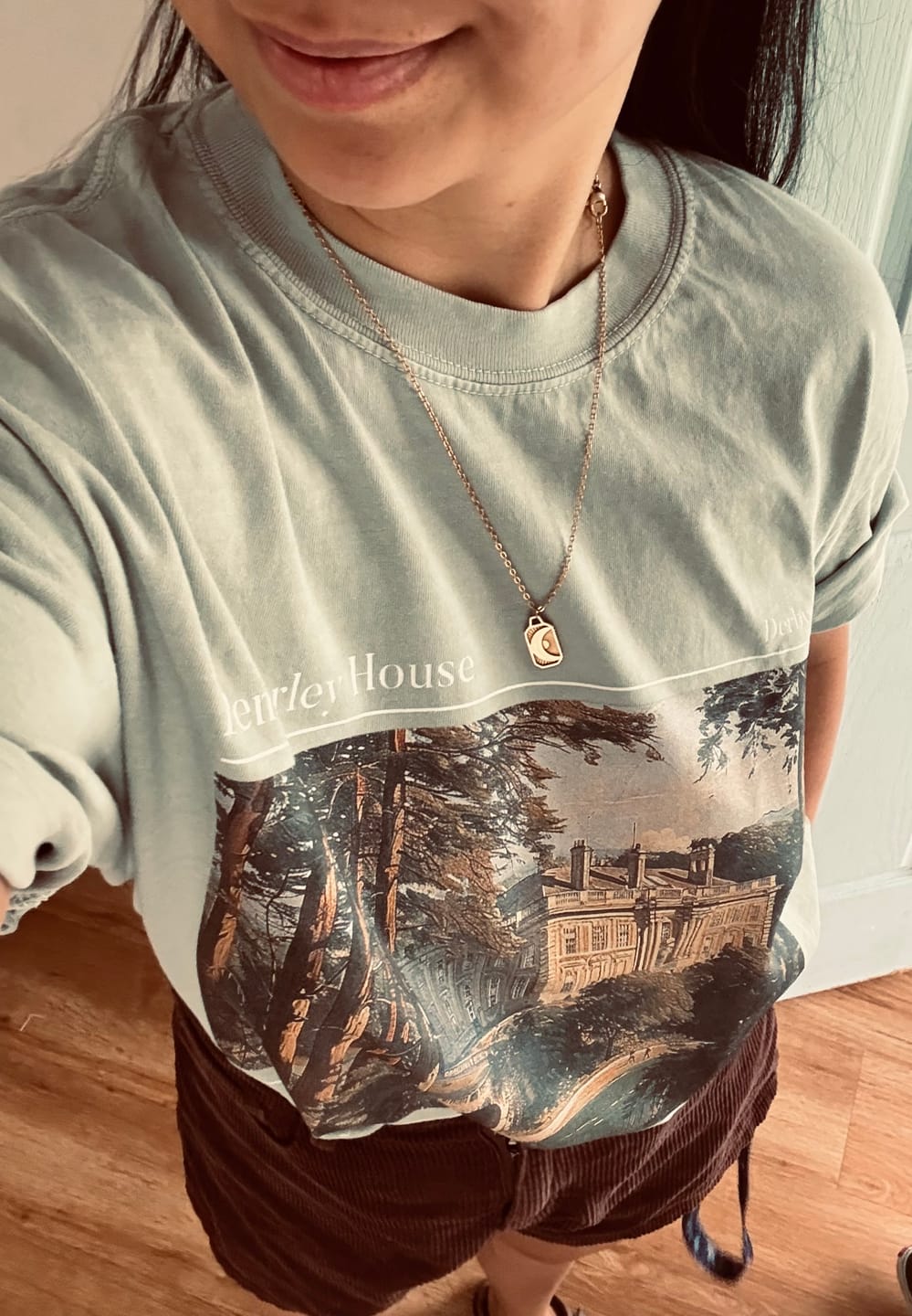Customer photo review of Pemberley House T-Shirt | Jane Austen Pride & Prejudice Shirt