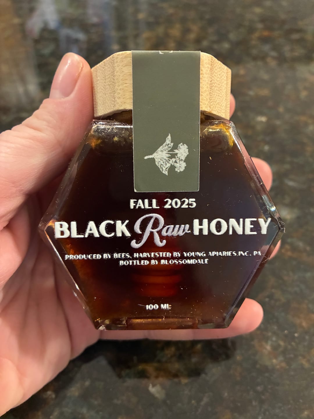 Customer photo review of Black Organic Raw Honey