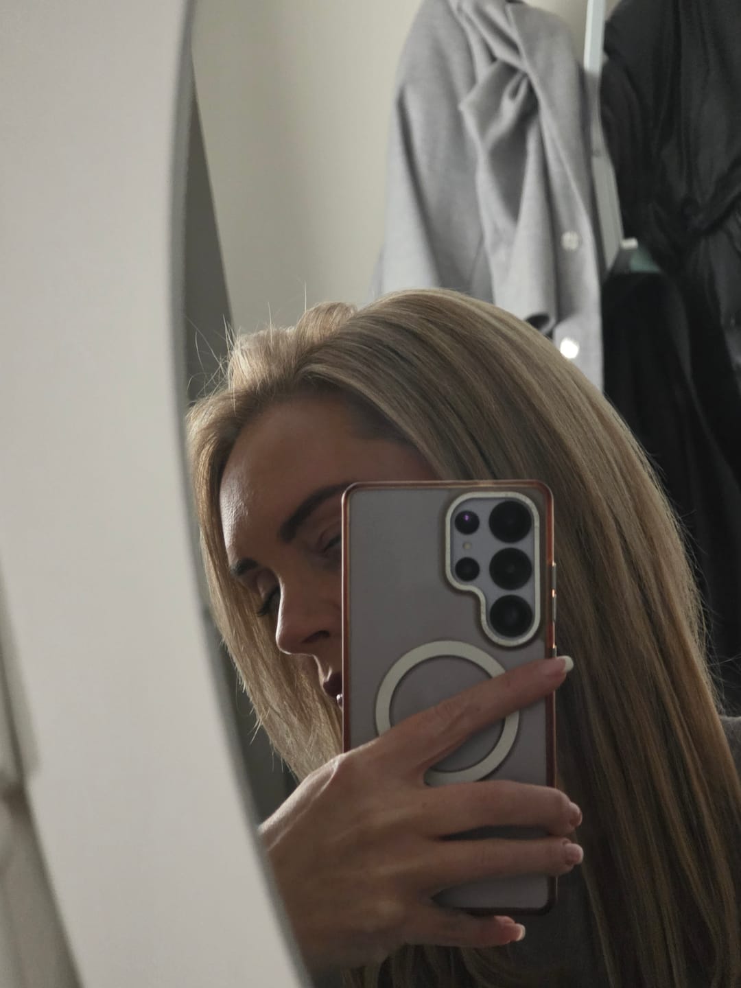 Customer photo review of Stranded 14" Seamless Clip-in Human Hair Extension (95g) - Colour #6/16/613 Safari Sunset