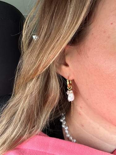 Customer photo review of Lotus Earrings