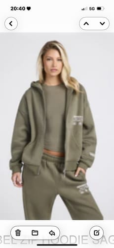 Customer photo review of LABEL ZIP HOODIE SAGE