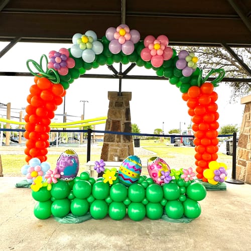Customer photo review of 10x8 Ft Aluminum Balloon Arch Frame Wedding Arch Stand