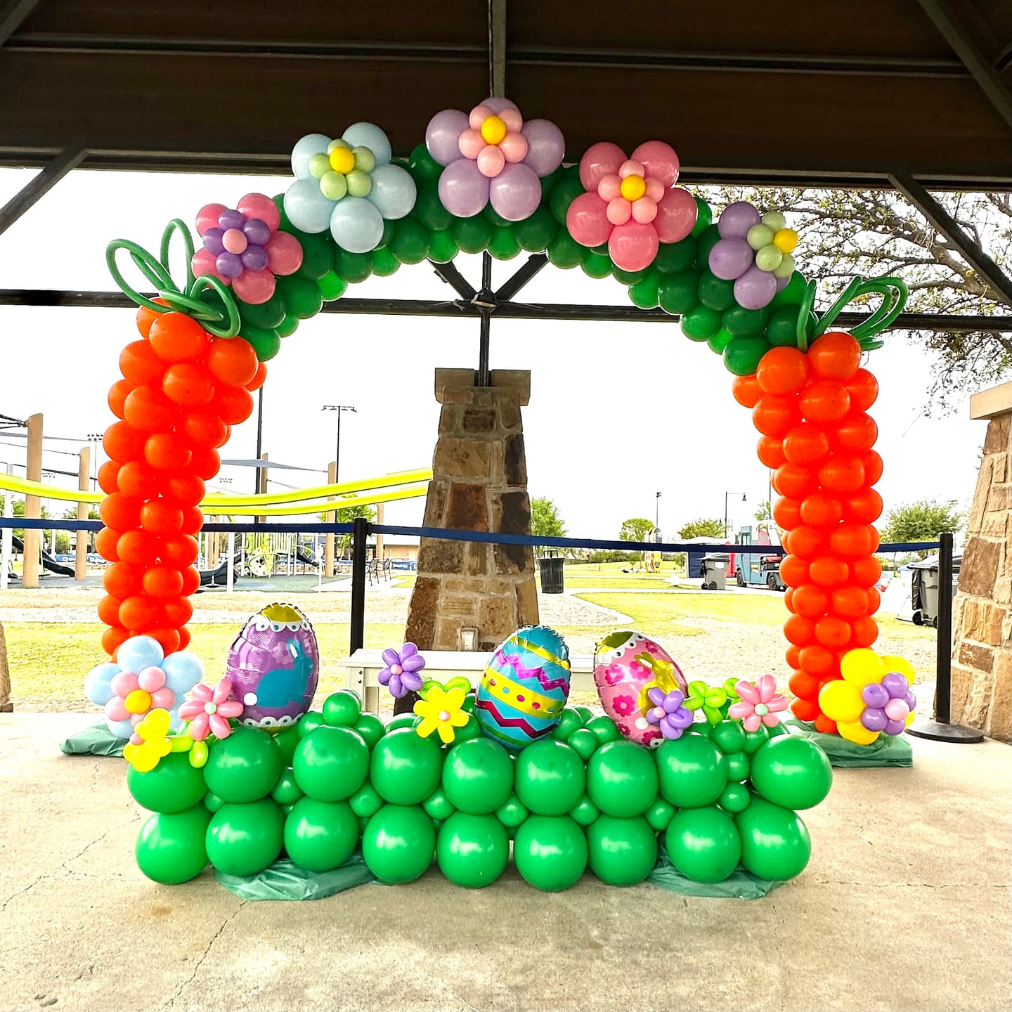 Customer photo review of 10x8 Ft Aluminum Balloon Arch Frame Wedding Arch Stand