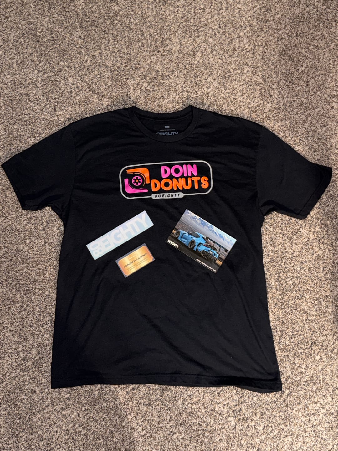 Customer photo review of 80Eighty® Doing Donuts Shirt