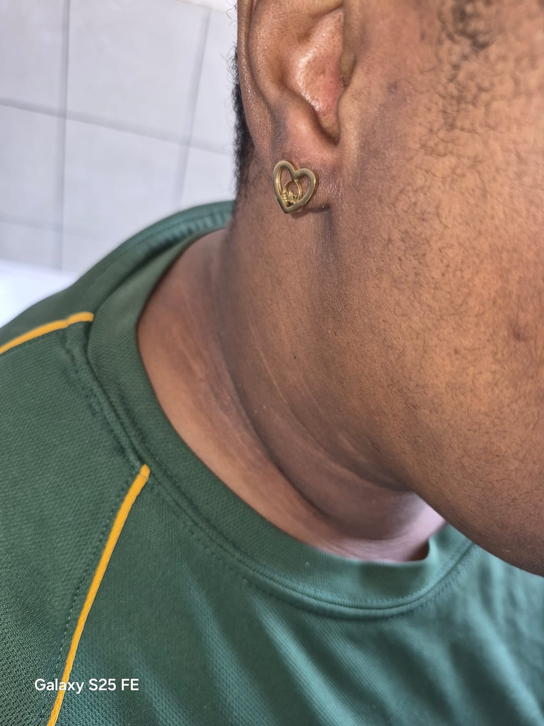 Customer photo review of Gold Thando Studs