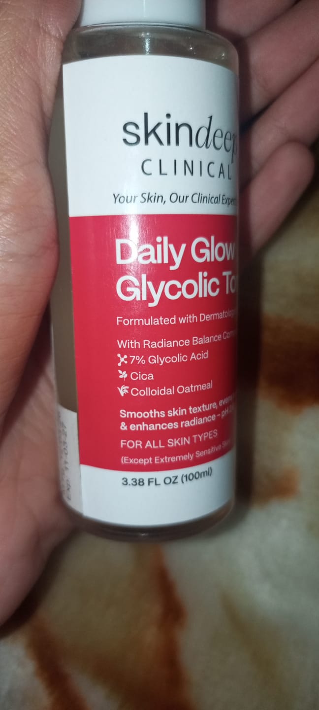 Customer photo review of Daily Glow Glycolic Toner